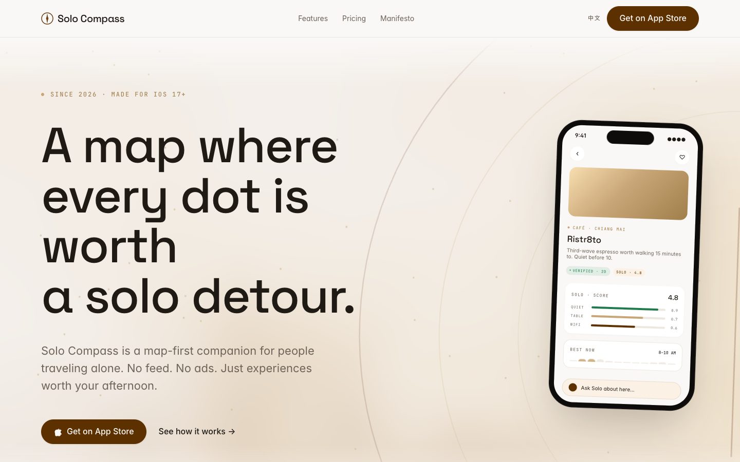 Solo Compass, github.com/getyak/solo-compass